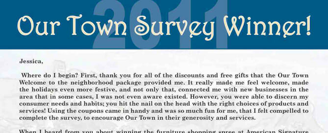 New Mover Survey Contest Winner 2011