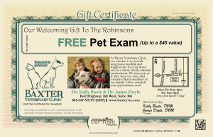 Baxter Animal Clinic Veterinarian Our Town America New Mover Marketing