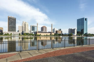 Toledo Ohio City Skyline