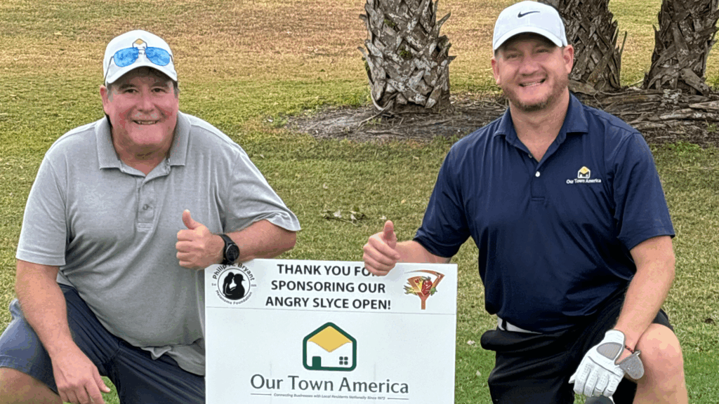 Our Town America sponsors the 15th Annual Angry Slyce Open golf fundraiser for melanoma awareness at Bardmoor Golf & Tennis Club.