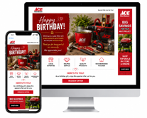 Laptop and cellphone displaying digital AD