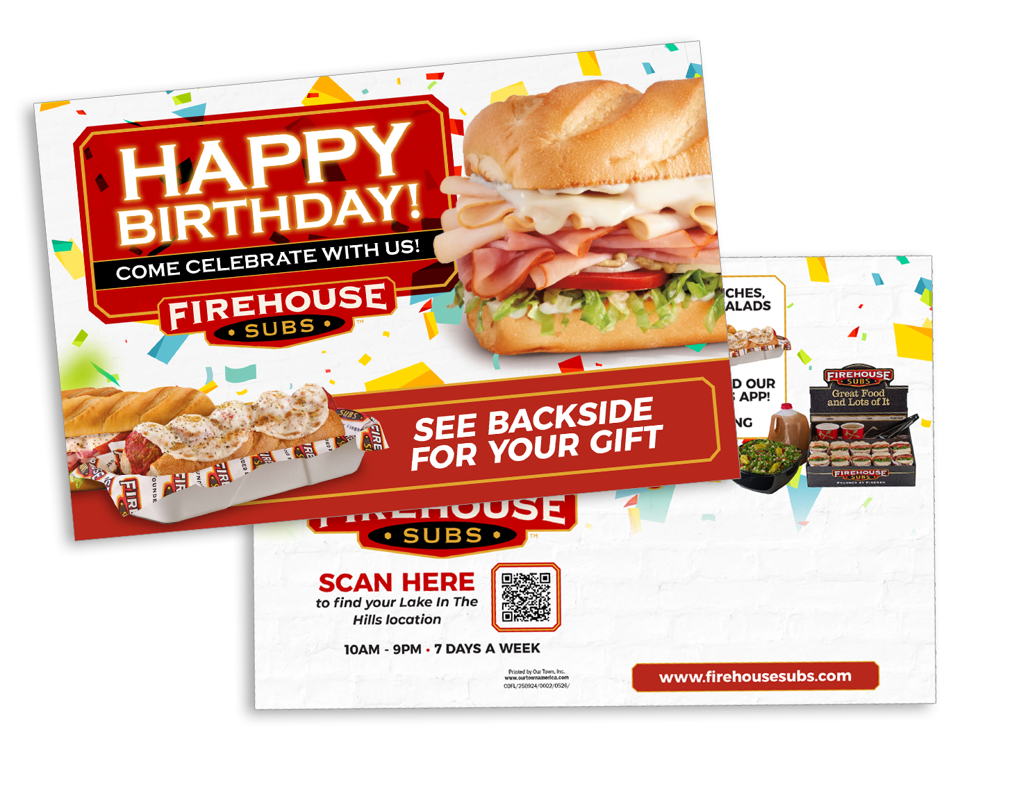 Our Town America Birthday Postcards Samples